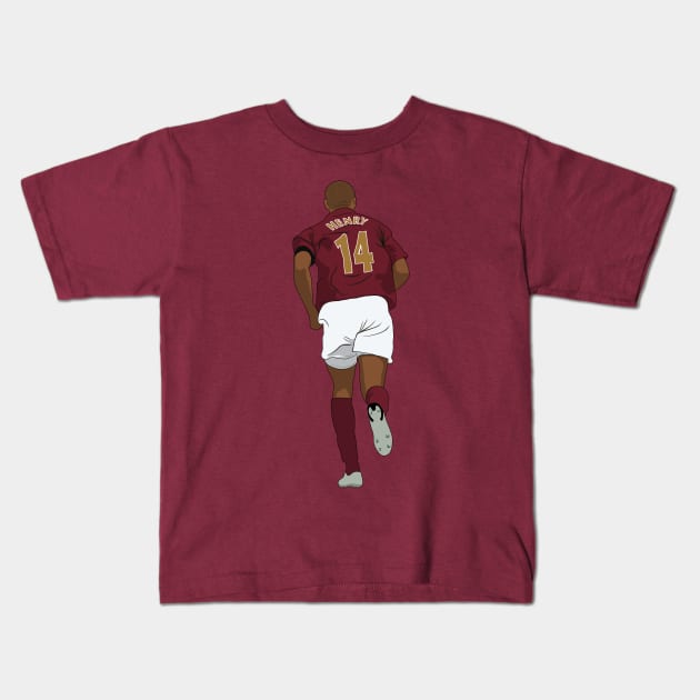 Thierry Henry 14 Kids T-Shirt by NostalgiaUltra